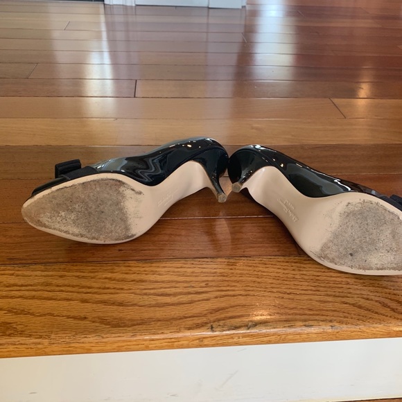 Salvatore Ferragamo Patent Leather Peep Toe Shoes - Picture 5 of 7